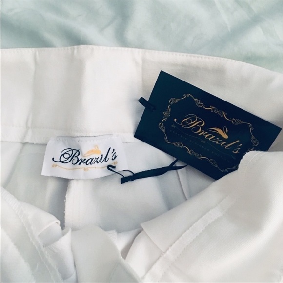 Brazilian capris in white w/adorable ruffles NWT - Picture 6 of 6